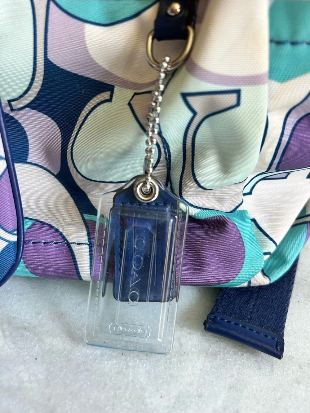 Coach Kyra Scarf Print Nylon Backpack + Matching Wristlet F19279